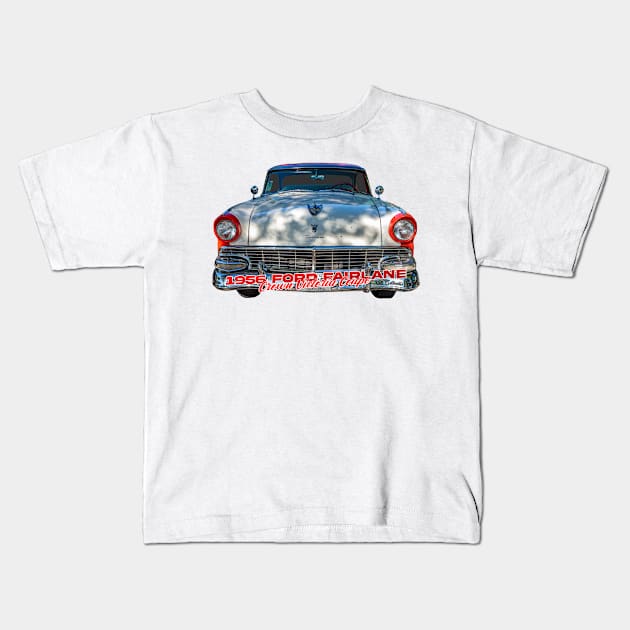 1956 Ford Fairlane Crown Victoria Coupe Kids T-Shirt by Gestalt Imagery